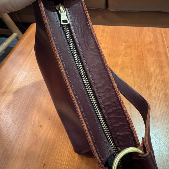 Portland Leather Goods Triangle Shoulder Bag - Cognac - Picture 3 of 11